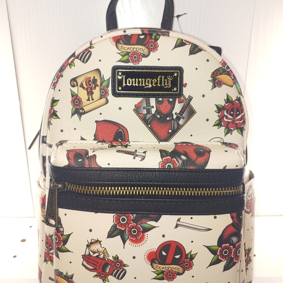 loungefly deadpool tattoo backpack